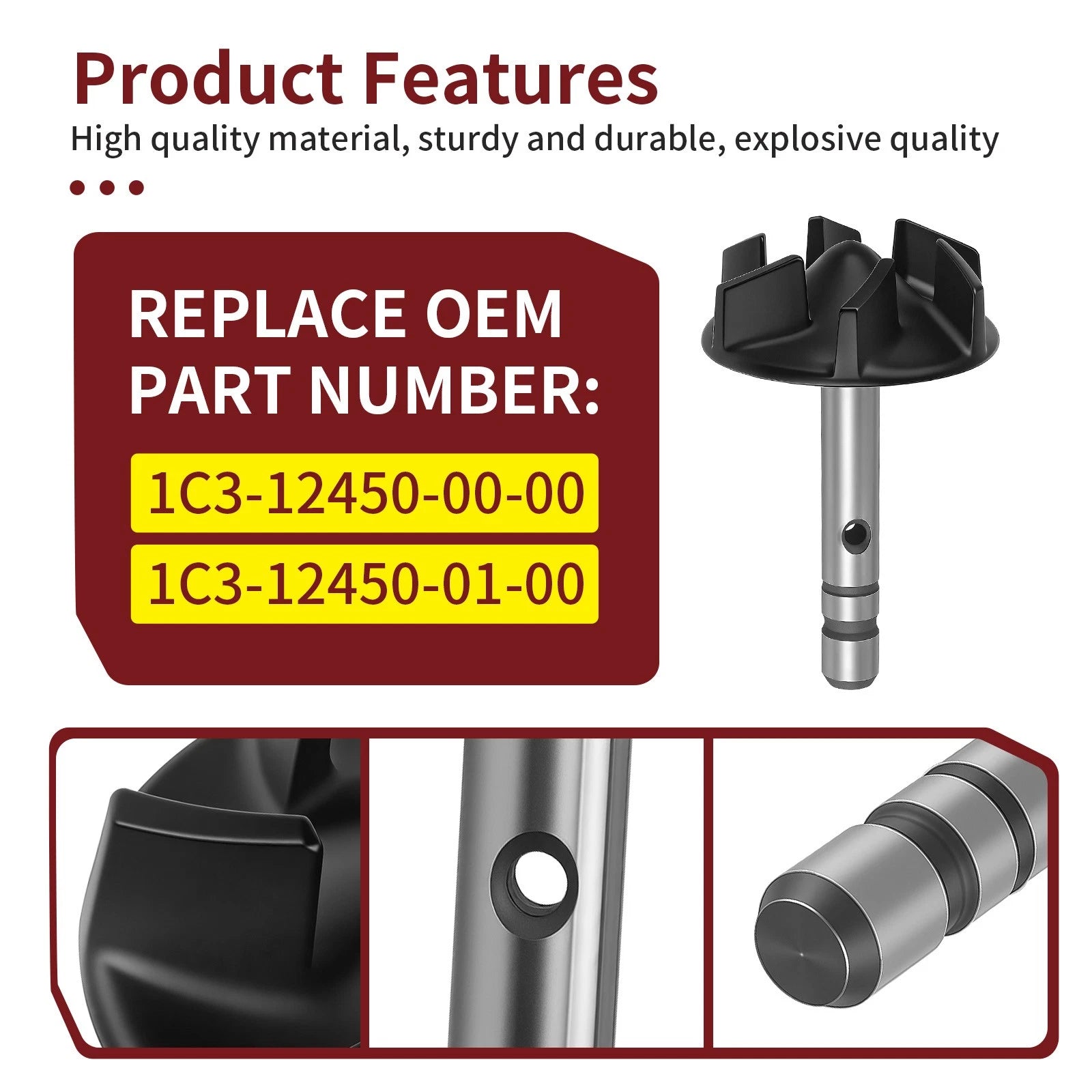 Water Pump Shaft w/ Impeller for Yamaha YZ125 (2005–2024) / YZ125X (2020–2024)