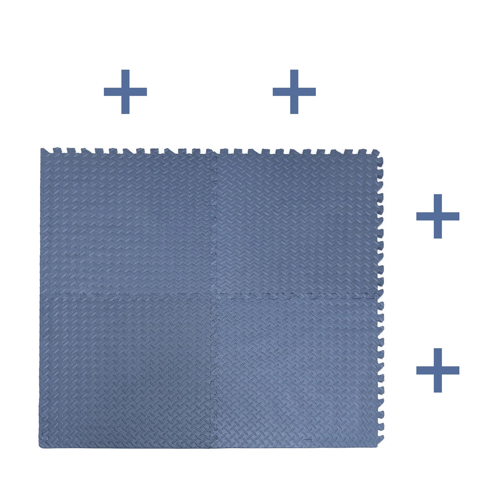 12X Interlocking EVA Foam Gym Floor Mats 24x24 - Blue