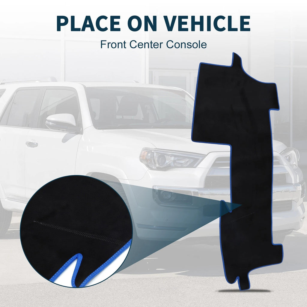 Dashboard Cover Mat for Toyota Mark X (2004–2020) Black Blue Set of 1