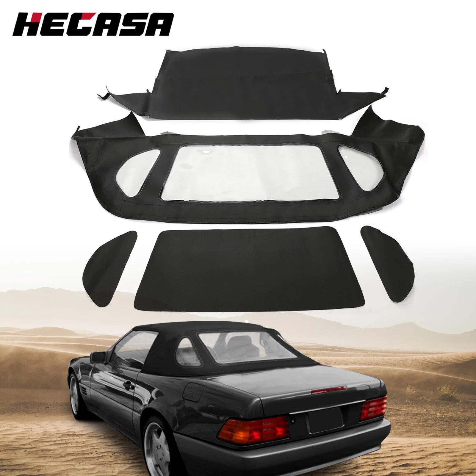Soft Top Plastic Window for Mercedes-Benz R129 SL500 300SL (1990–2002)