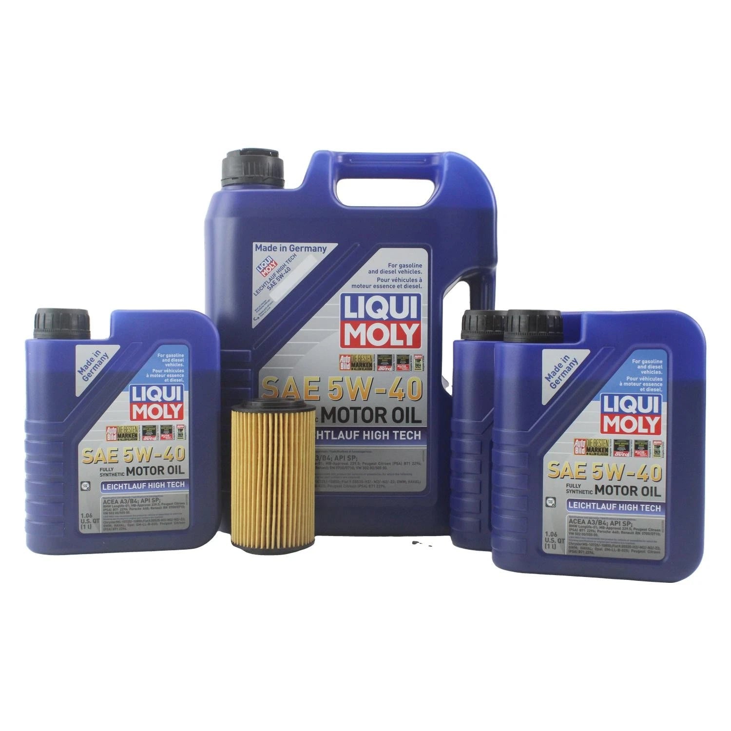 Oil Change Kit for Mercedes C300 (2008–2015) - 8L Liqui Moly 5W40, Mahle