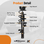 Set of 4 Struts with Coil Spring Assembly for Ford Focus (2013-2018)