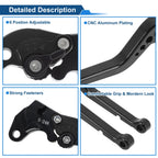 Short Brake Clutch Levers for Suzuki GSXR600 (1997–2003) Black 1 Pair