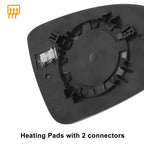 Heated Left Side Mirror Glass w/ Backing Plate for Nissan Altima (2019–2021)