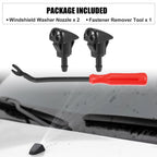 3pcs Front Windshield Washer Nozzle Kit 98630YY000 for Hyundai Tiburon (2000–2008)