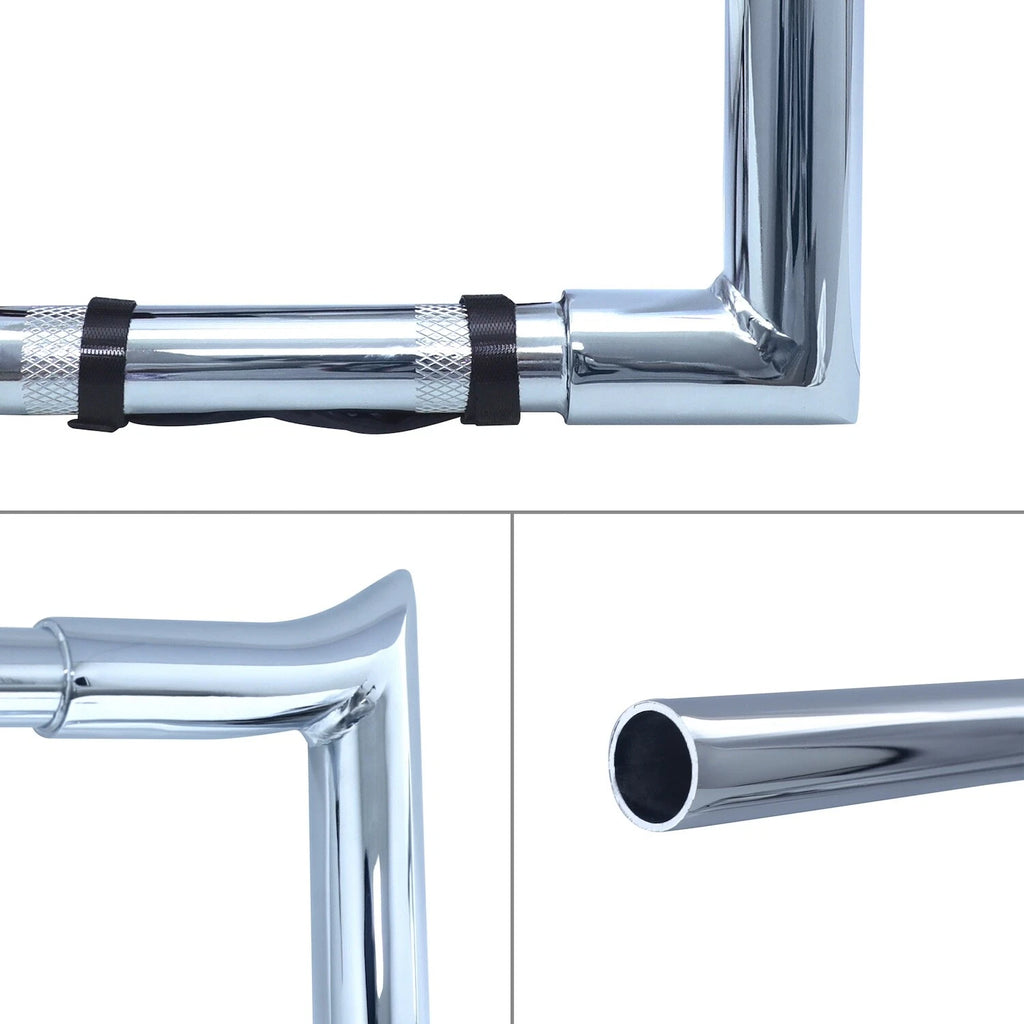 Chrome 14" Prewired 1.25" Handlebar Ape Hanger for Harley Road King (2008–2013)