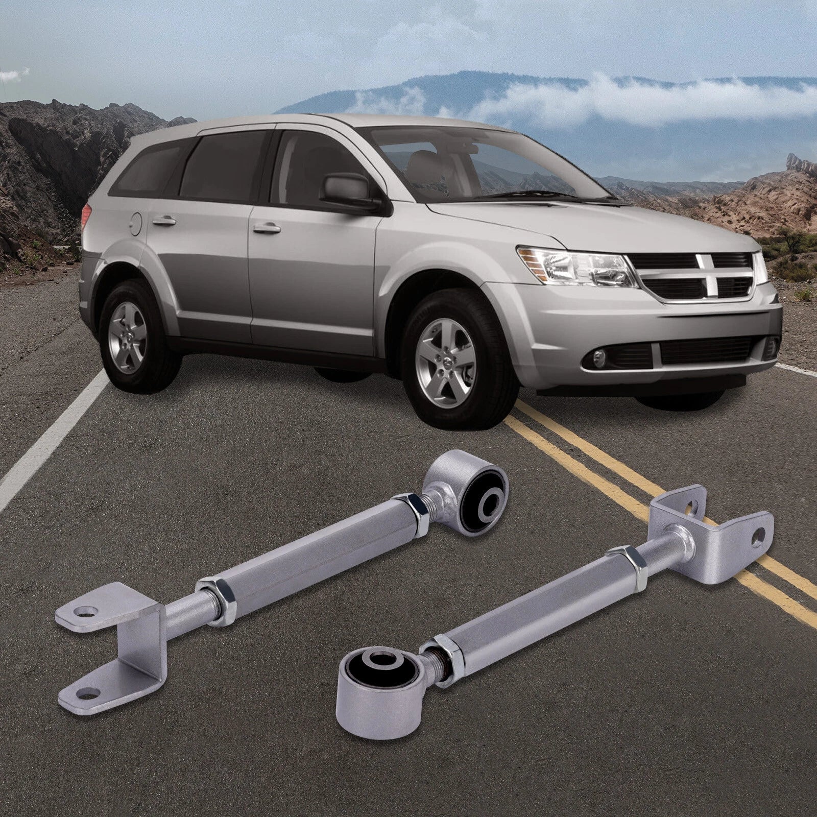 2Pcs Rear Upper Adjustable Camber Control Arm Kit for Chrysler Sebring (2007–2010)