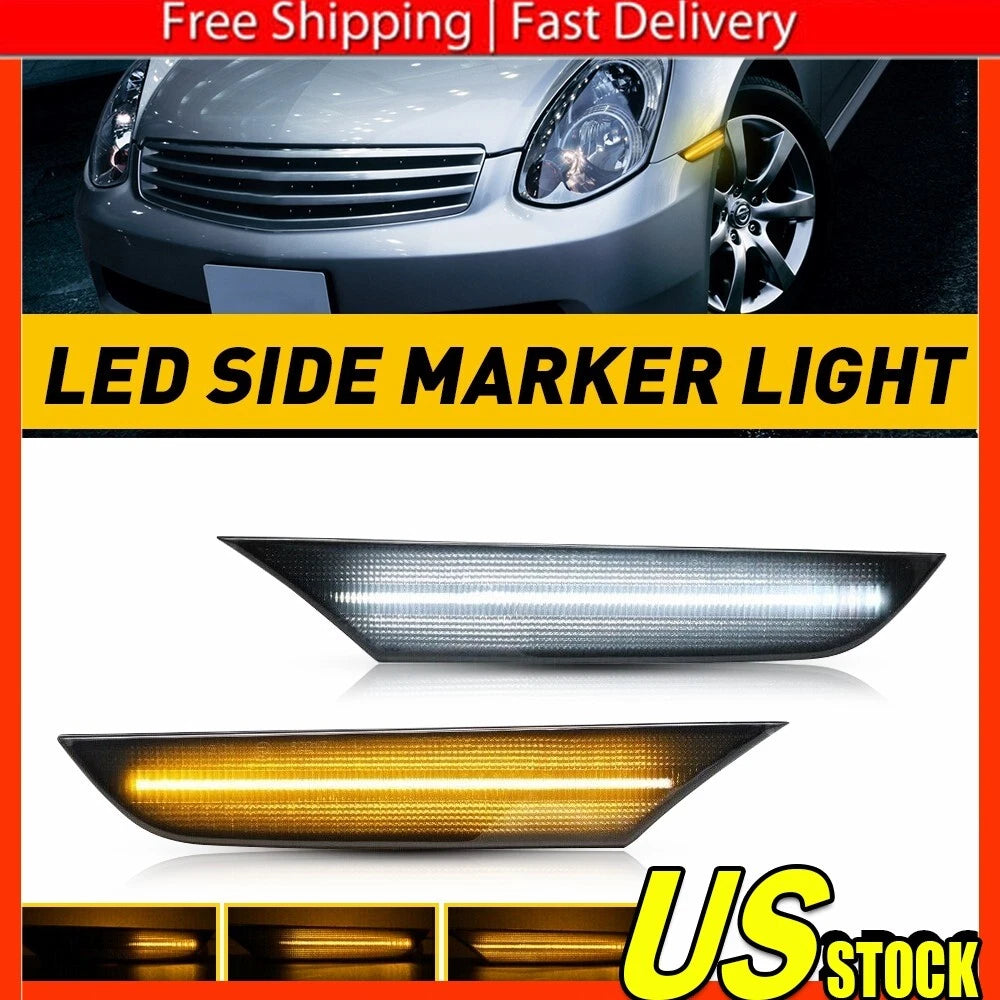 Sequential Switchback LED Side Marker Lights for Infiniti G35 Sedan (2003–2006)