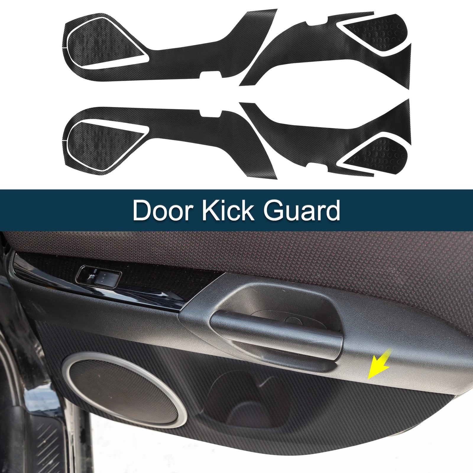 Set of 1 Door Kick Guard for Mazda Atenza (2013–2020) Black Front Rear