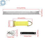 Set of 6 E-Tracks with End Covers, O-Rings, and Tie Straps for Trailers