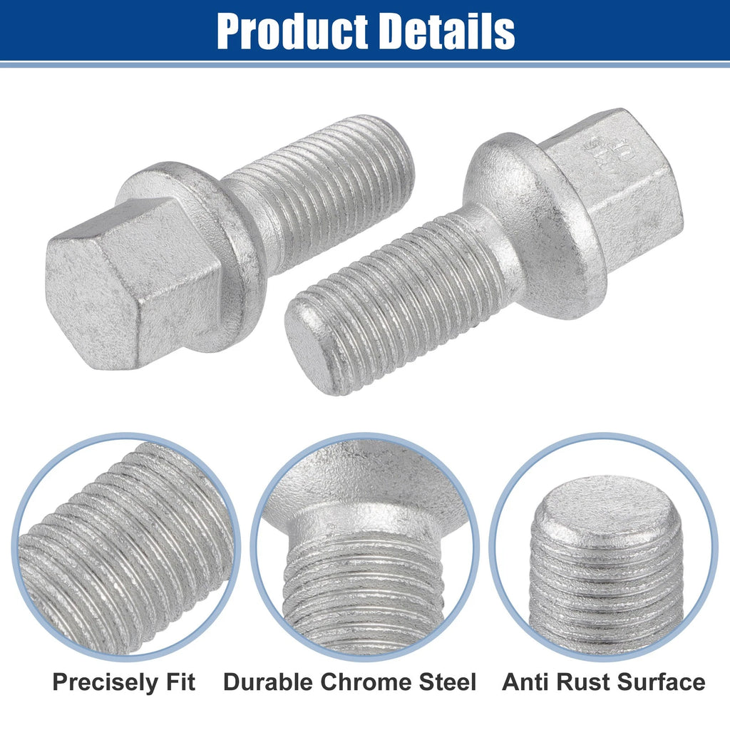 5 Pcs M14×1.5 Wheel Lug Bolt Nut for Mercedes-Benz C250 (2008–2015) No.A0009904907