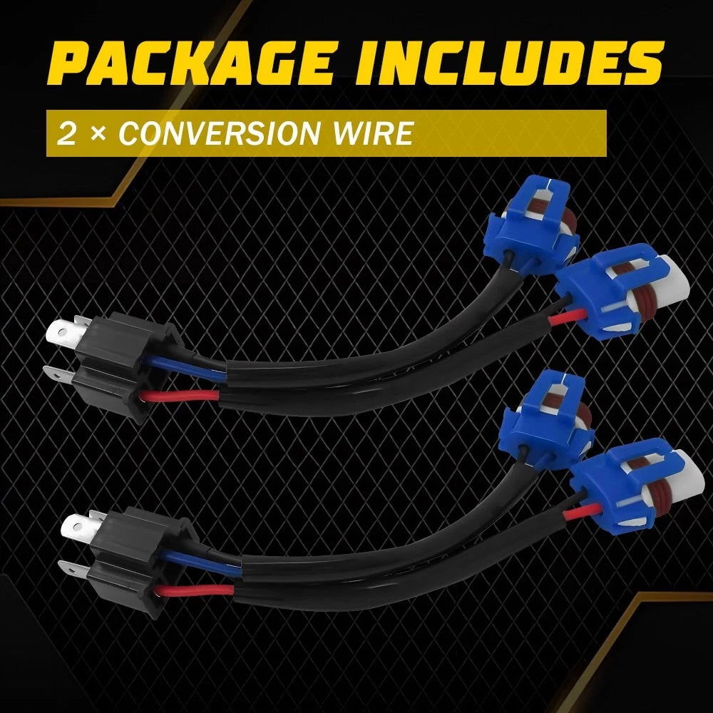 Conversion Wire Harness for H4 to 9005/9006 Headlight Bulbs (Year Range)