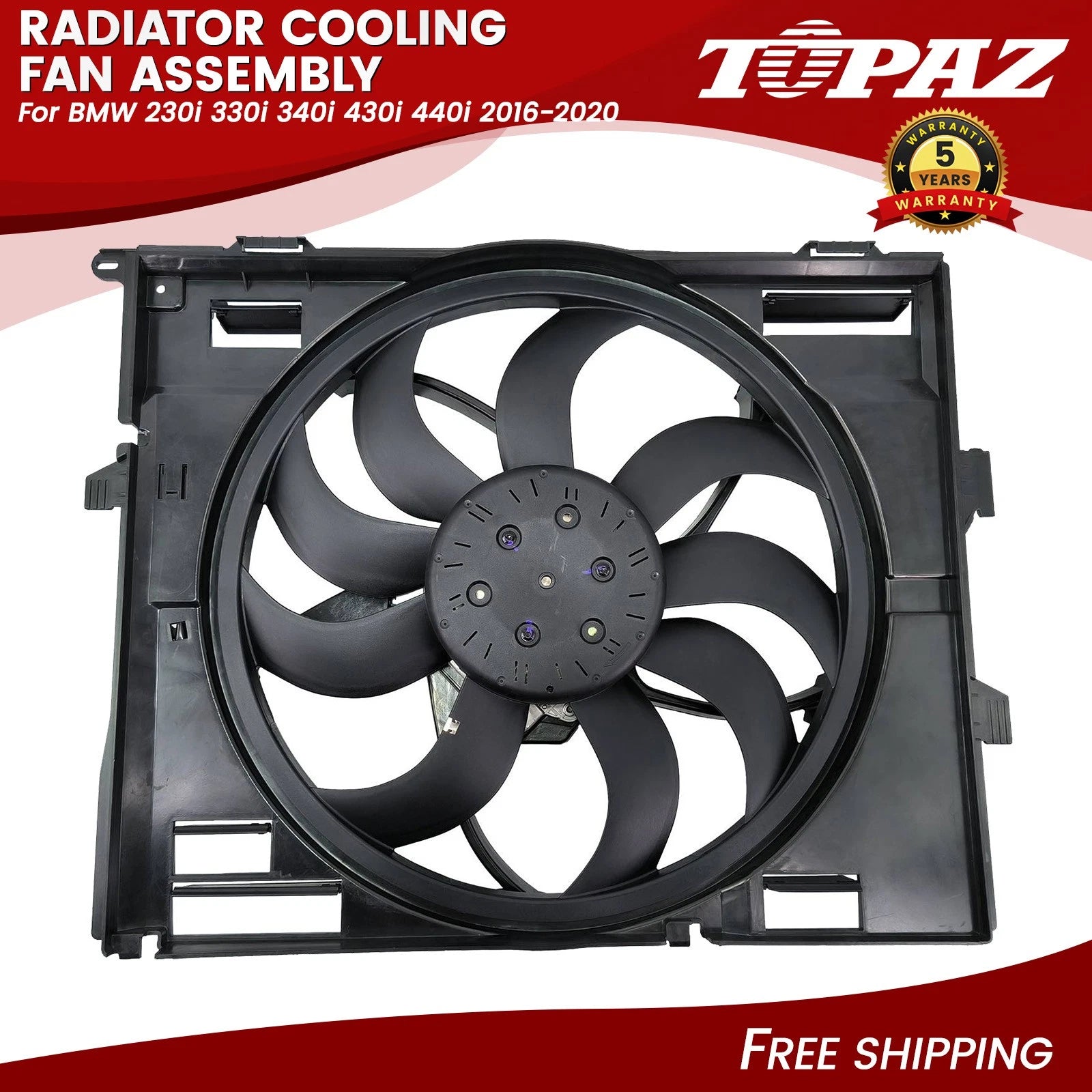 Radiator Cooling Fan Assembly for BMW 230i 330i 340i 430i 440i (2016–2020)