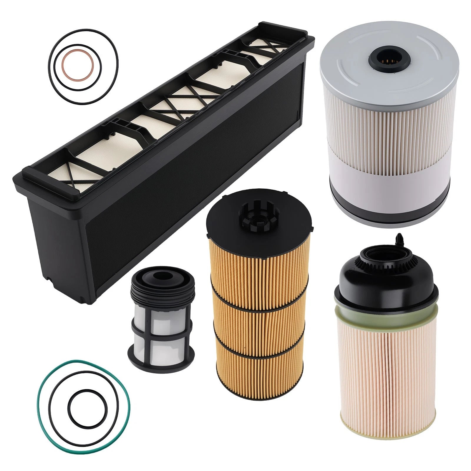 4pc Filter Kit for Freightliner Cascadia (DD13 DD15 DD16) AF27879 PF9908