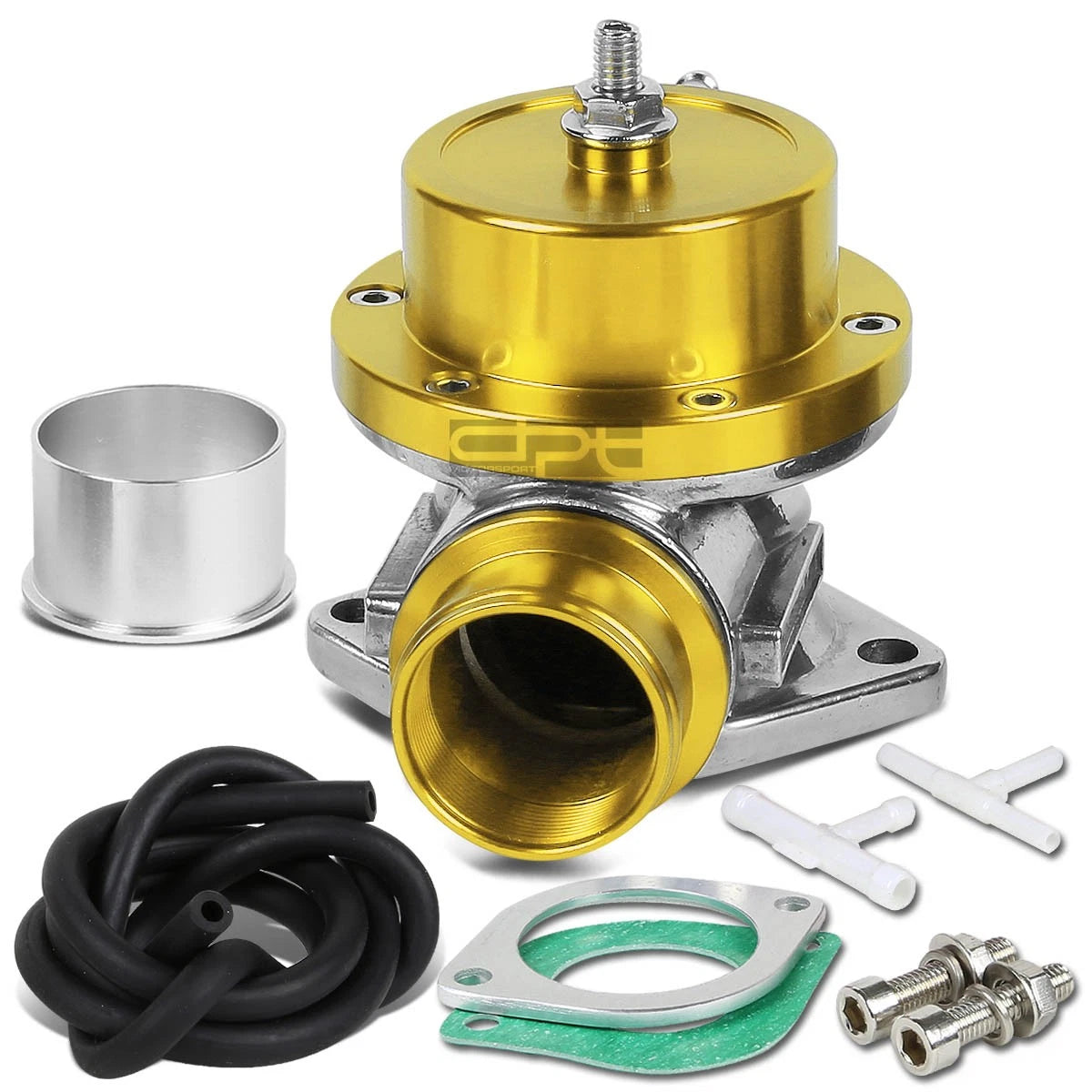 Universal Aluminum Gold S Style 2.5" Flange Turbo Blow Off Valve BOV 30 PSI