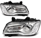 Set of 2 Chrome Halogen Headlights for Chrysler 300 (2015–2023)
