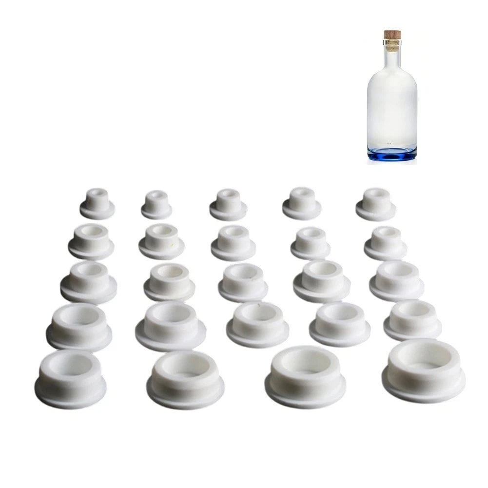 White Silicone Hole Covers Rubber Button for Sealing Valves and Pipes