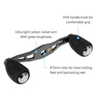 Fishing Reel Handle Knob Anti-slip Carbon Fiber Left Right Portable