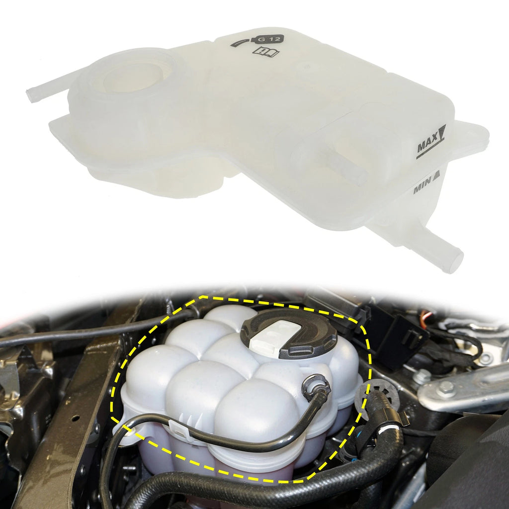 Coolant Radiator Reservoir Tank 8E0121403A w/ Sensor for Audi A4 (2002–2008)
