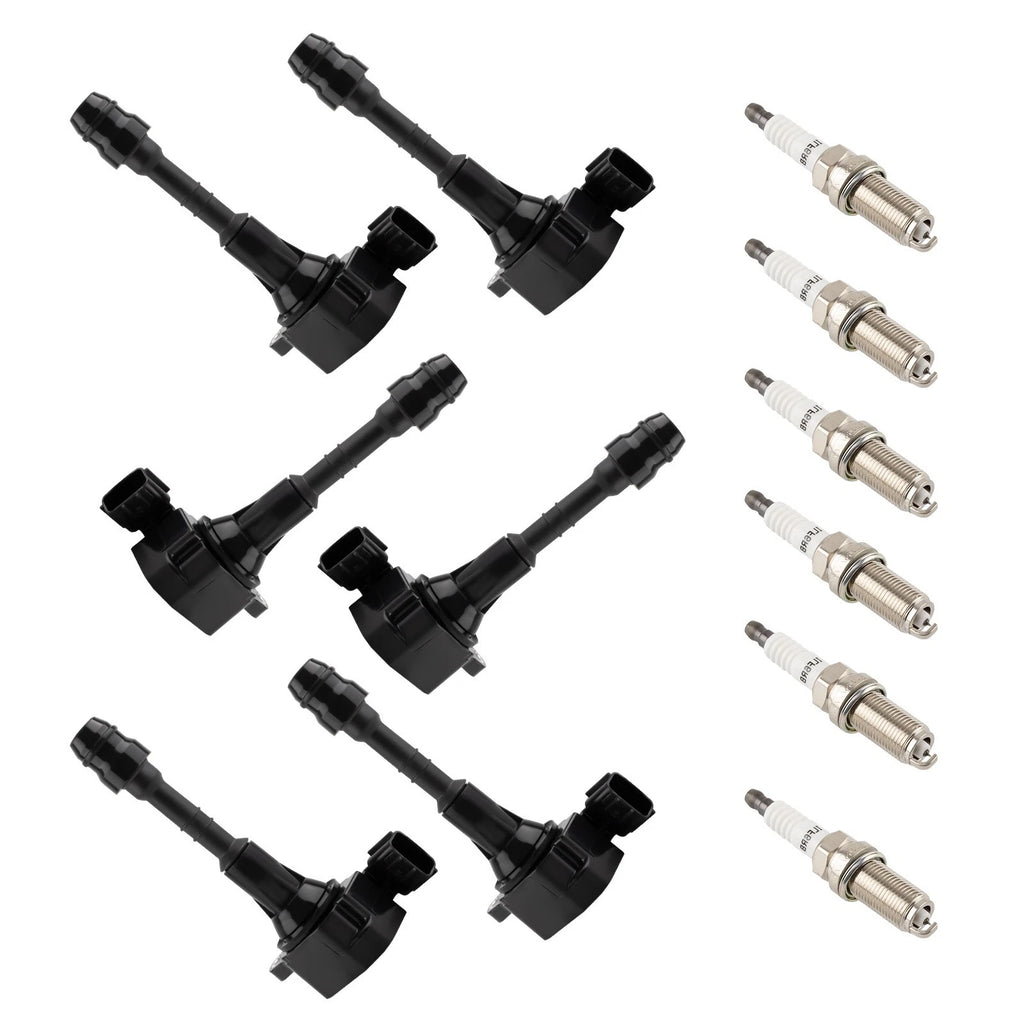 6X Ignition Coil + 6X Spark Plugs for Infiniti QX4 (2001–2003) UF349