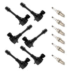 6X Ignition Coil + 6X Spark Plugs for Infiniti QX4 (2001–2003) UF349