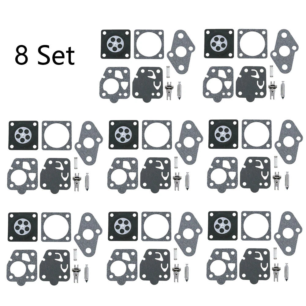 Set of 8 Carburetor Rebuild Kits for Kawasaki TD24 TD25 TD33 TG20 TG24 TG25 TG33