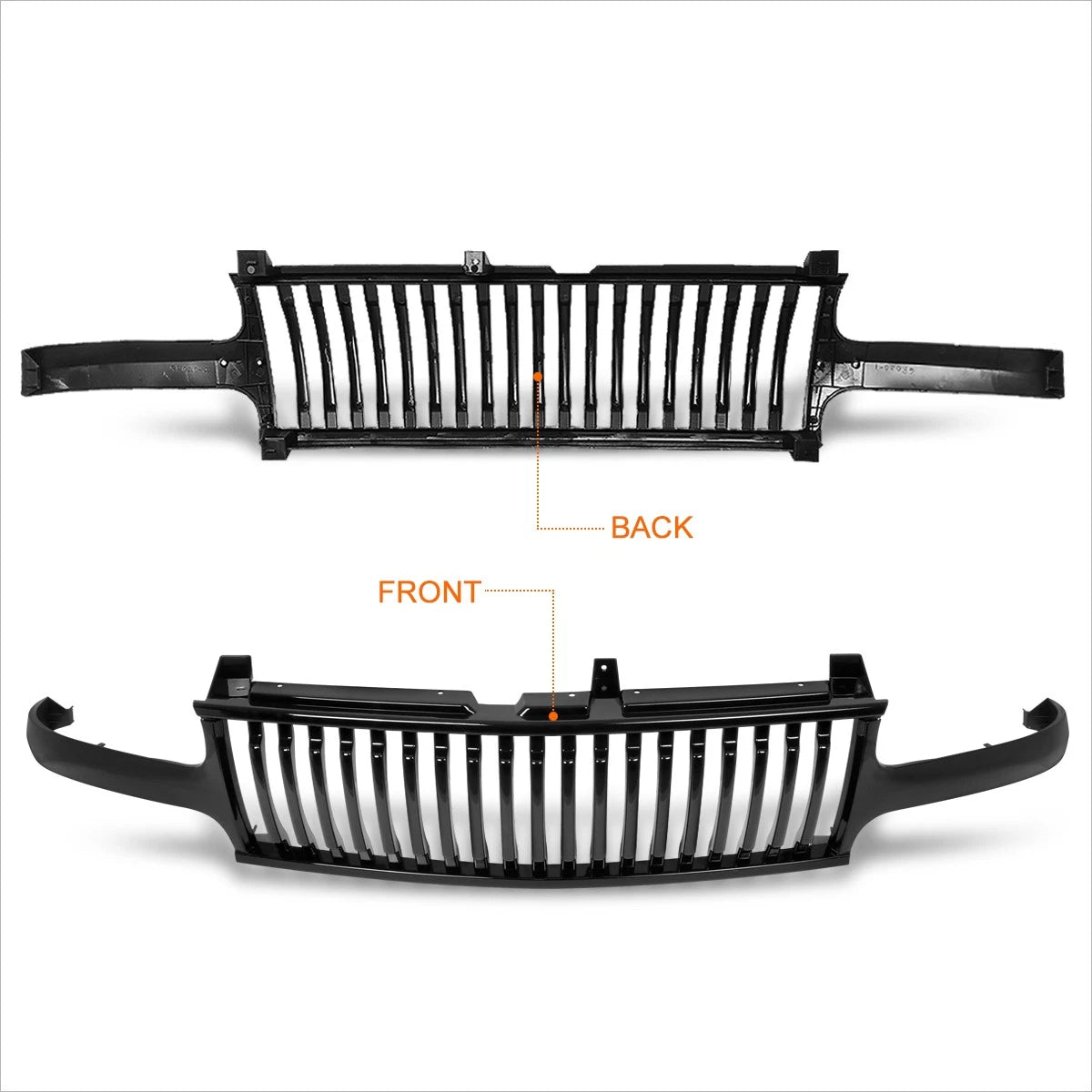 Vertical Fence Style Front Bumper Grille for Silverado Tahoe (1999–2006)