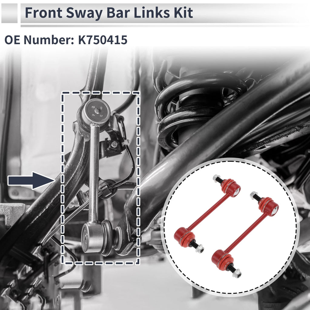 Set of 2 Front Stabilizer Bar Links for Ford Fusion (2010) No.K750415