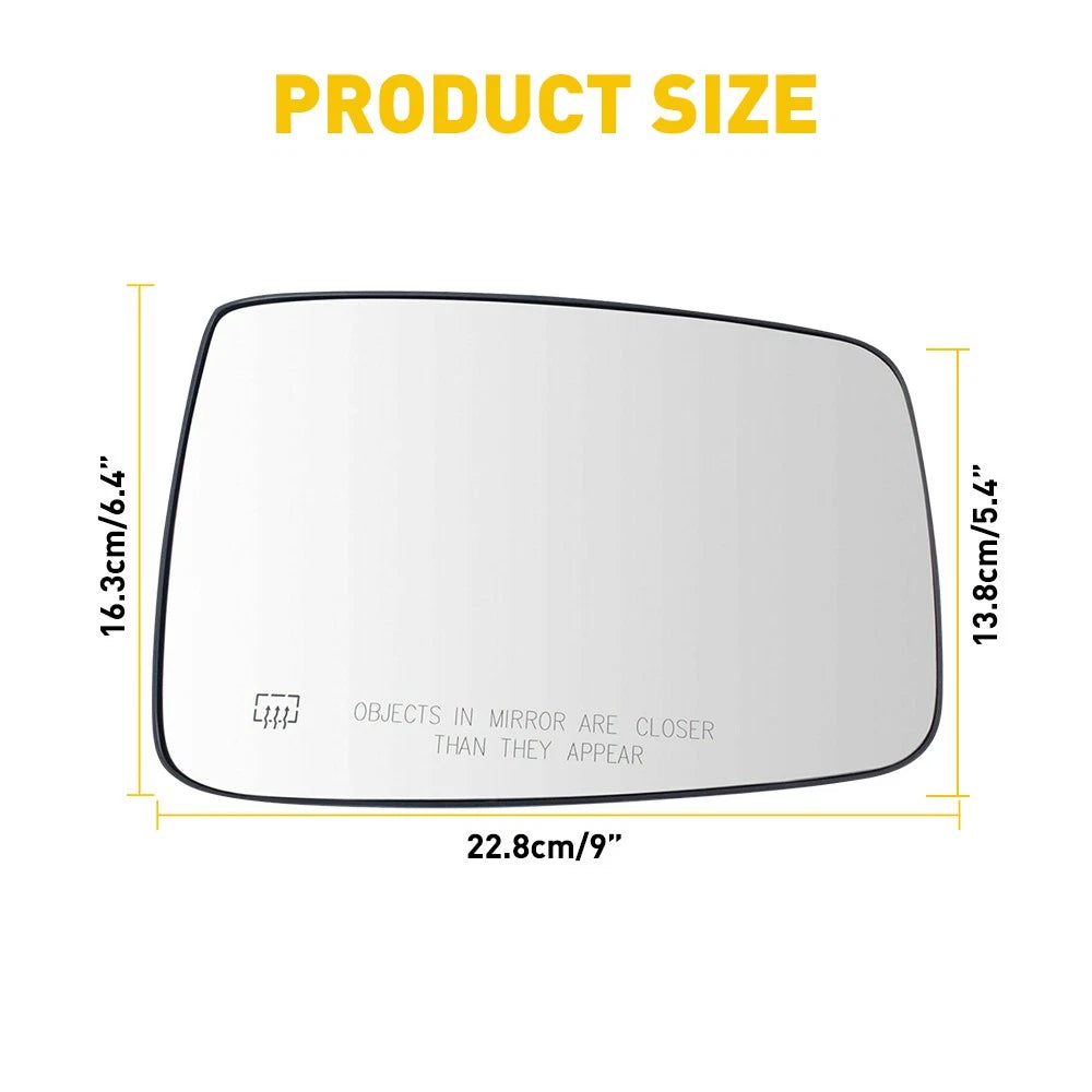 2X Heated Towing Mirror Glass for Dodge Ram 1500 2500 3500 (2002–2018)