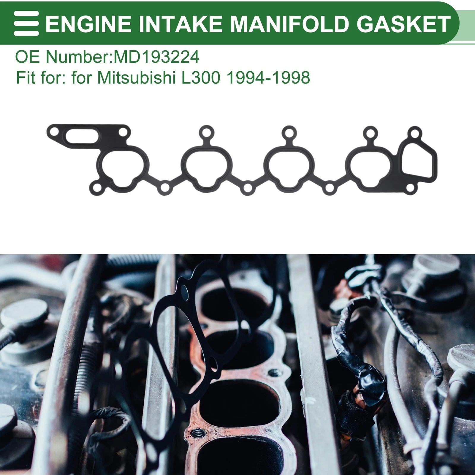 Engine Intake Manifold Gasket for Mitsubishi L300 (1994–1998) MD193224