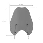 Smoke Windshield Clamps for Harley Low Rider Street Bob FXBB (2018–2024)