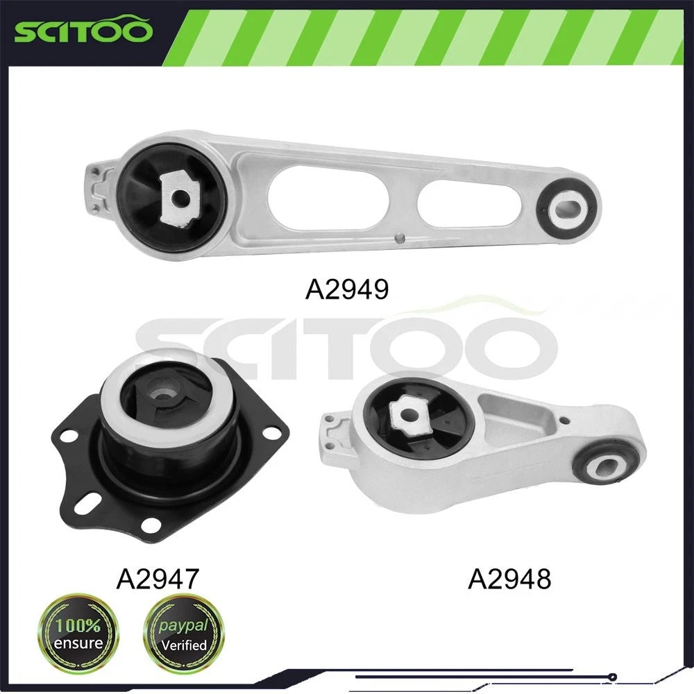 Engine Mount Kit Set of 3 for Dodge Neon, Chrysler PT Cruiser (2002–2003)