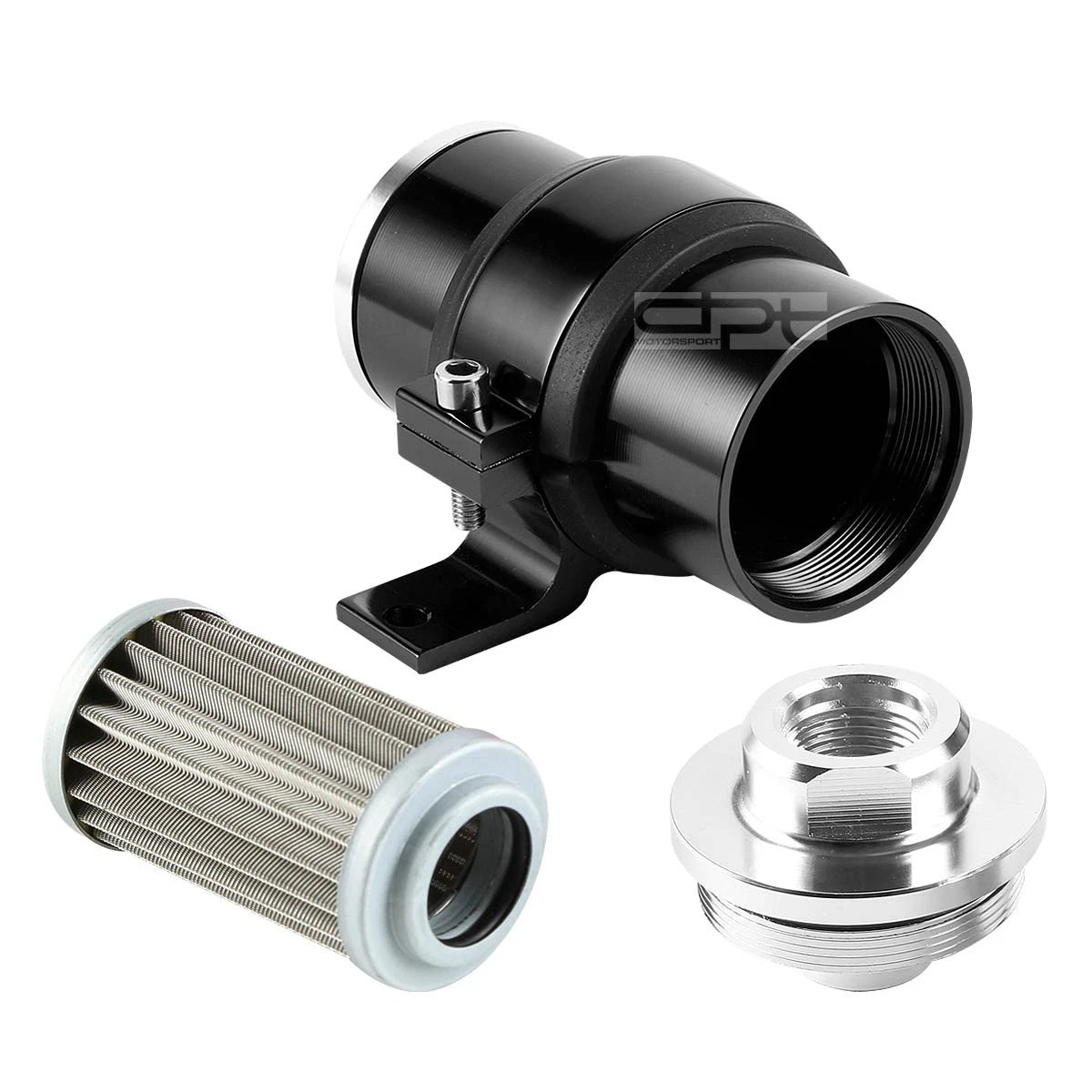 30 Micron Inline Fuel/Oil Filter + Bracket for AN6/AN8/AN10