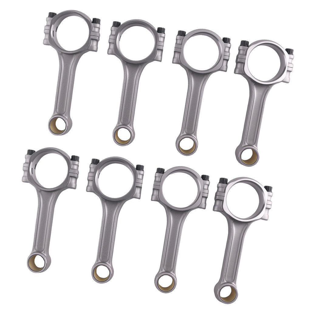 Set of 8 I-Beam Connecting Rods for SBC Chevy 350 (1967–2002)