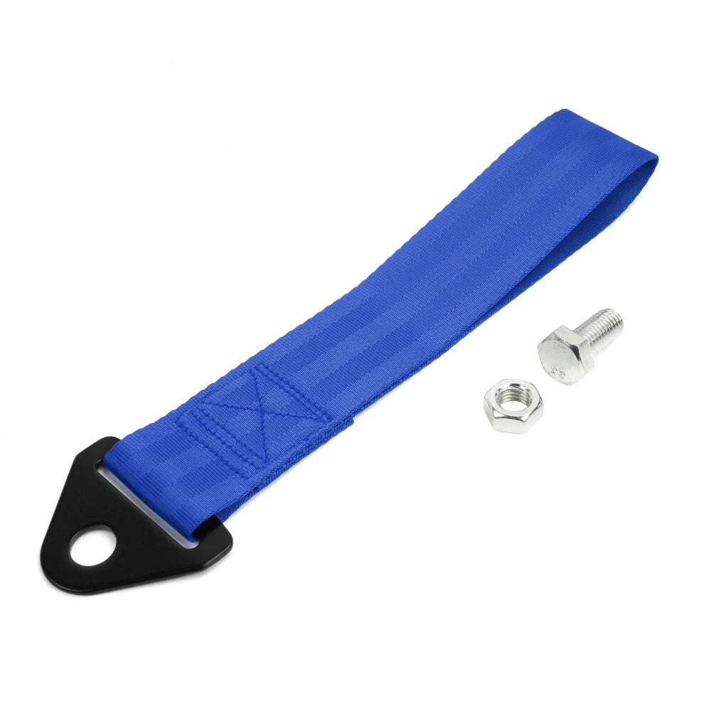Set of 2 Racing Tow Straps for Front Rear Bumper Towing