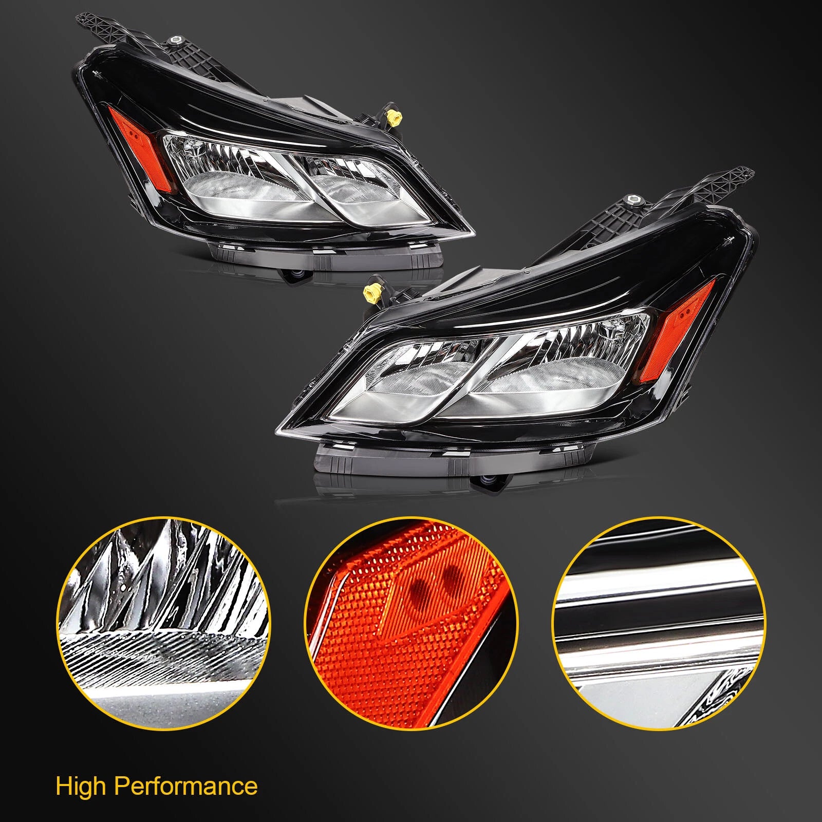 Pair Halogen Headlights for Chevrolet Traverse (2013–2017)