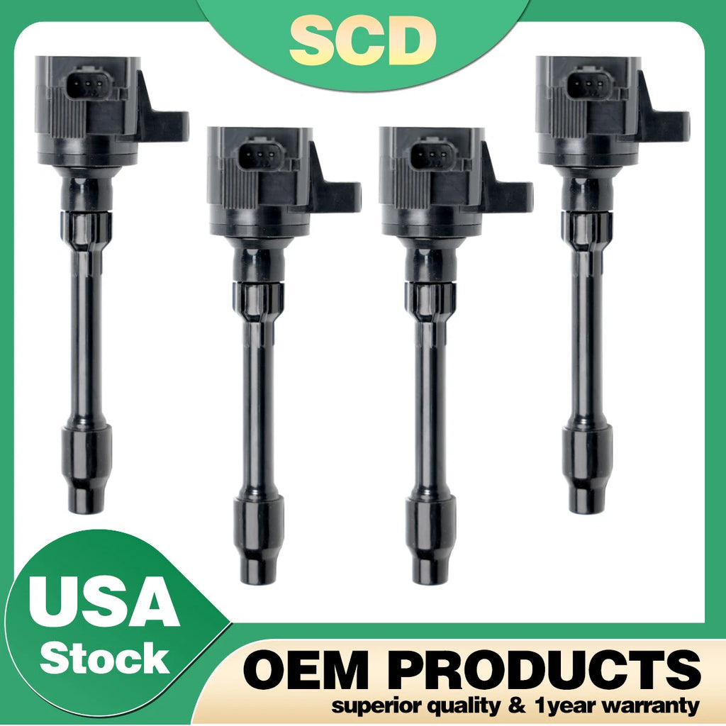 Set of 4 Ignition Coils for Honda Fit 1.5L L4 /16-20 Civic 2.0L Accord 30520-5R0-013