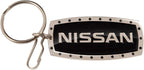 Chrome and Black Rivet Keychain for Nissan (Car, Truck, SUV)