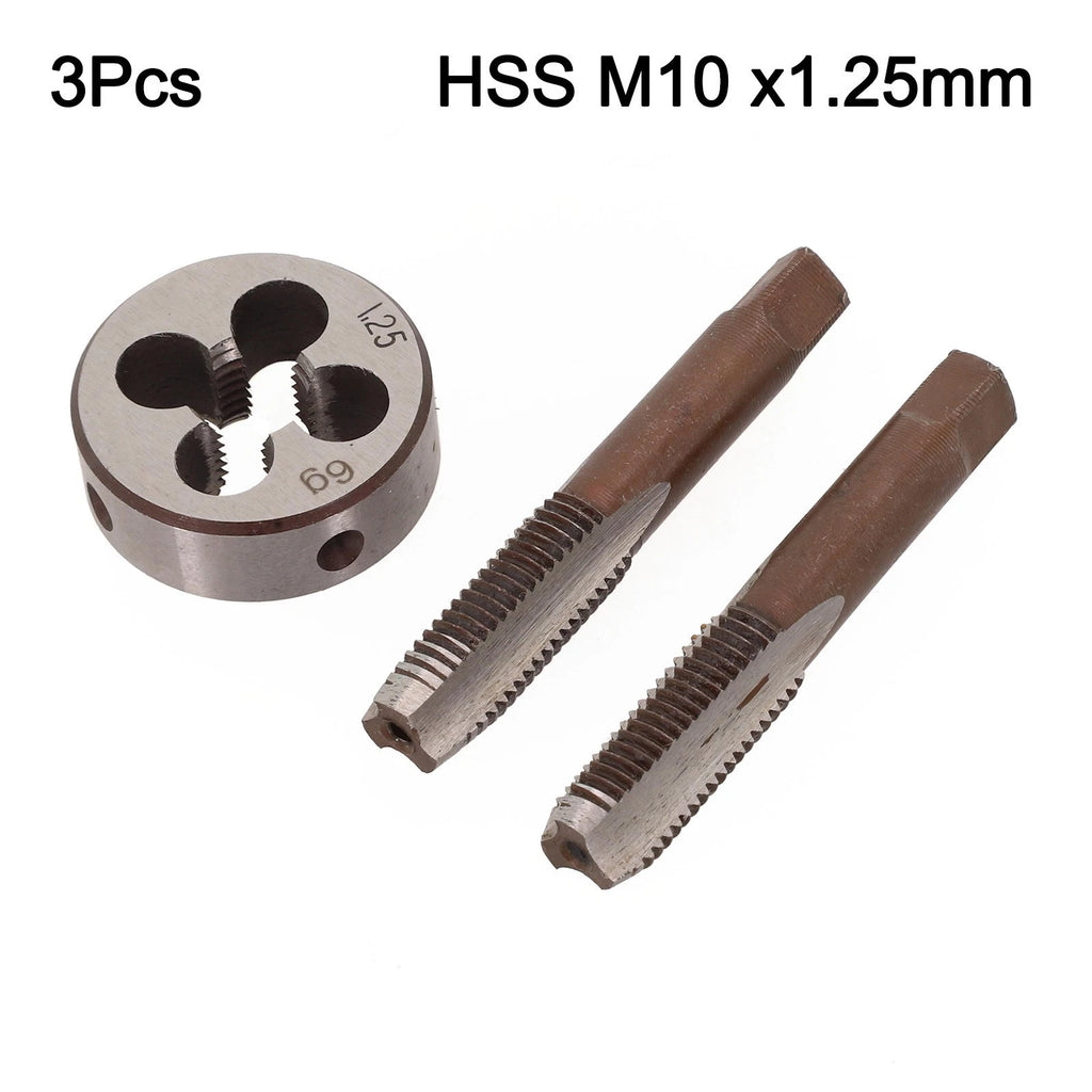 HSS M10x1.25mm Taper & Plug Tap + M10 X 1.25mm Die Right Hand