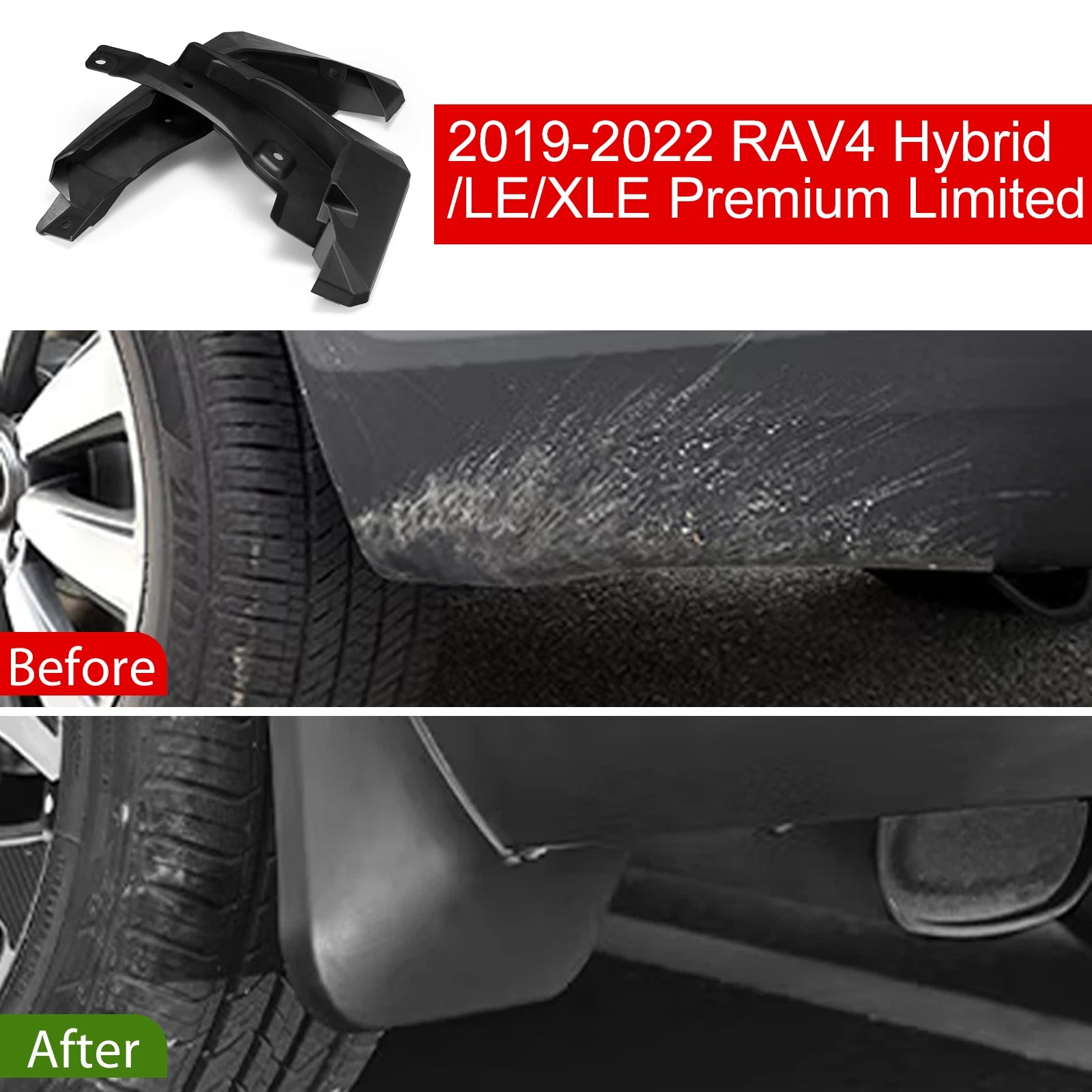 Mud Flaps Splash Guards Front Rear for 2019-2023 Toyota RAV4 (2019-2023)