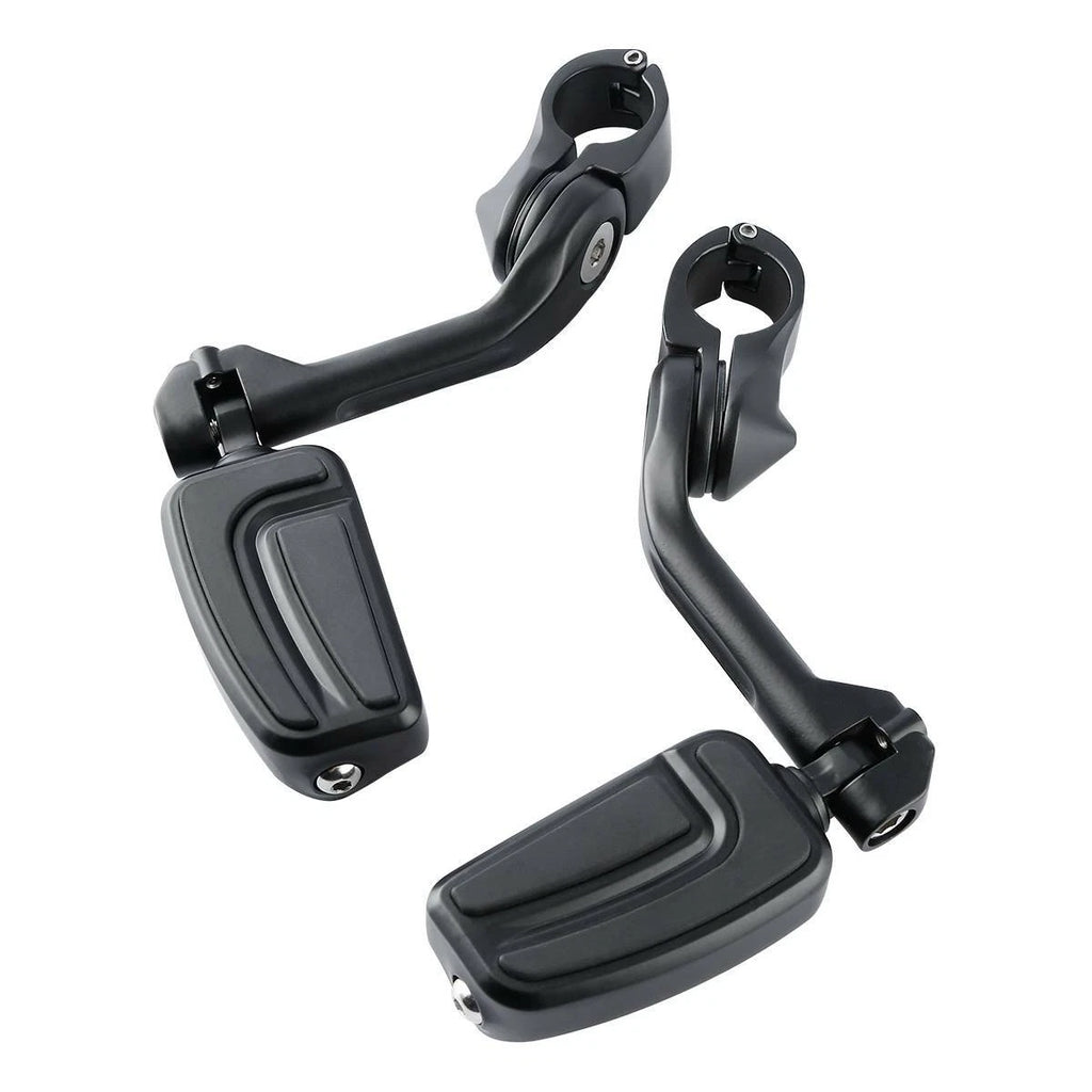 Highway Engine Guard Bar Footpeg Pegs for Motorcycle (1 1/4'' Matte Black)