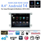 8.4'' GPS Navigation Head Unit for Jeep Wrangler JL/Gladiator (2018-2024)