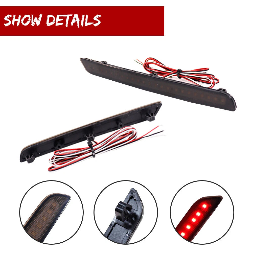 Set of 2 Smoke Lens Red LED Rear Fog Lights for Toyota GR Supra (2020–2024)