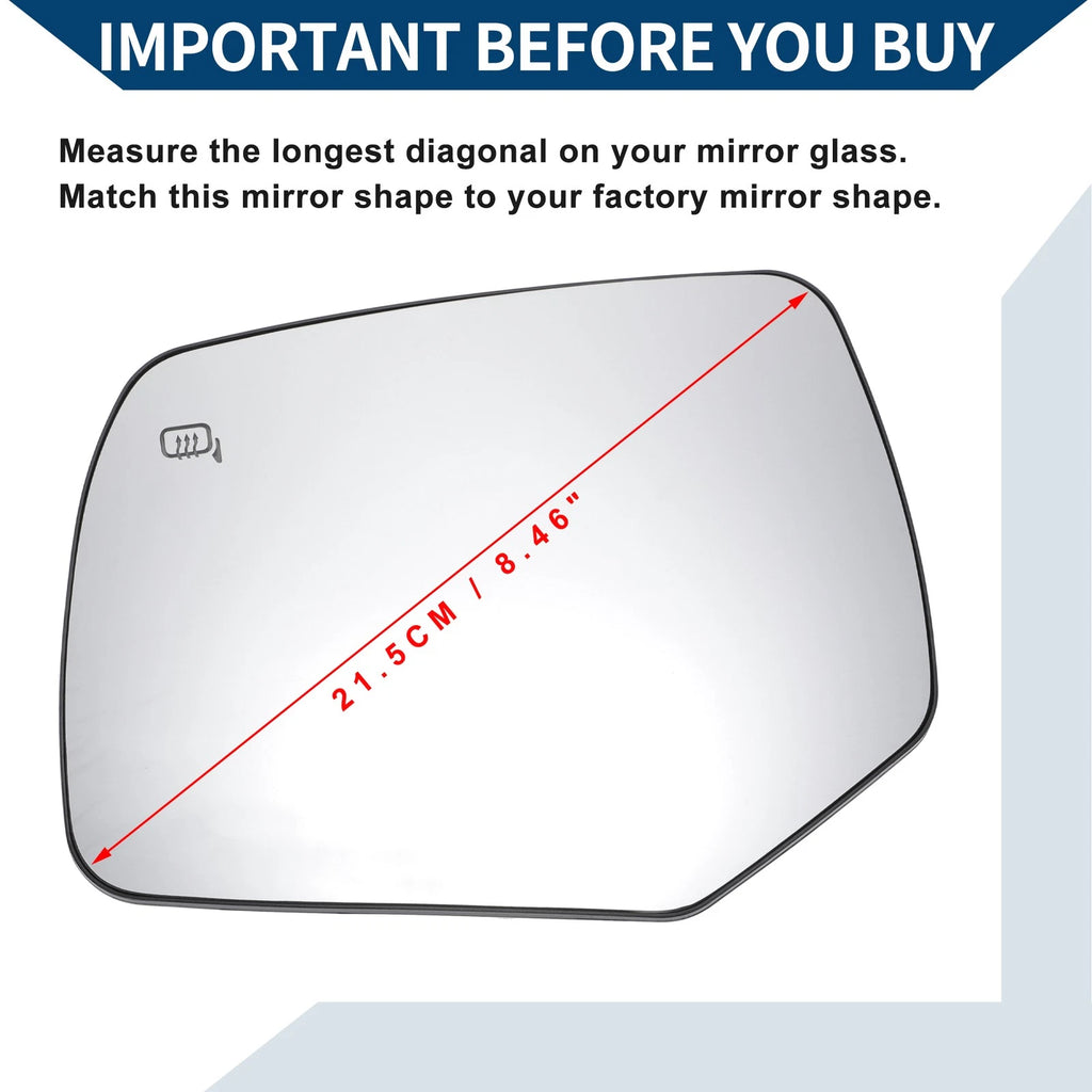 Heated Left Side Mirror Glass for Ford Escape (2008–2012)