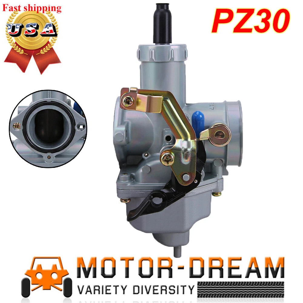 PZ30 30mm Carburetor for 150cc 200cc 250cc ATVs Go Karts Dirt Bikes
