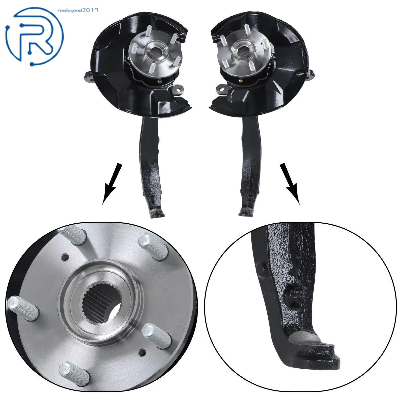 Pair Front Wheel Bearing Hub Assembly for Honda Accord (2008-2012)