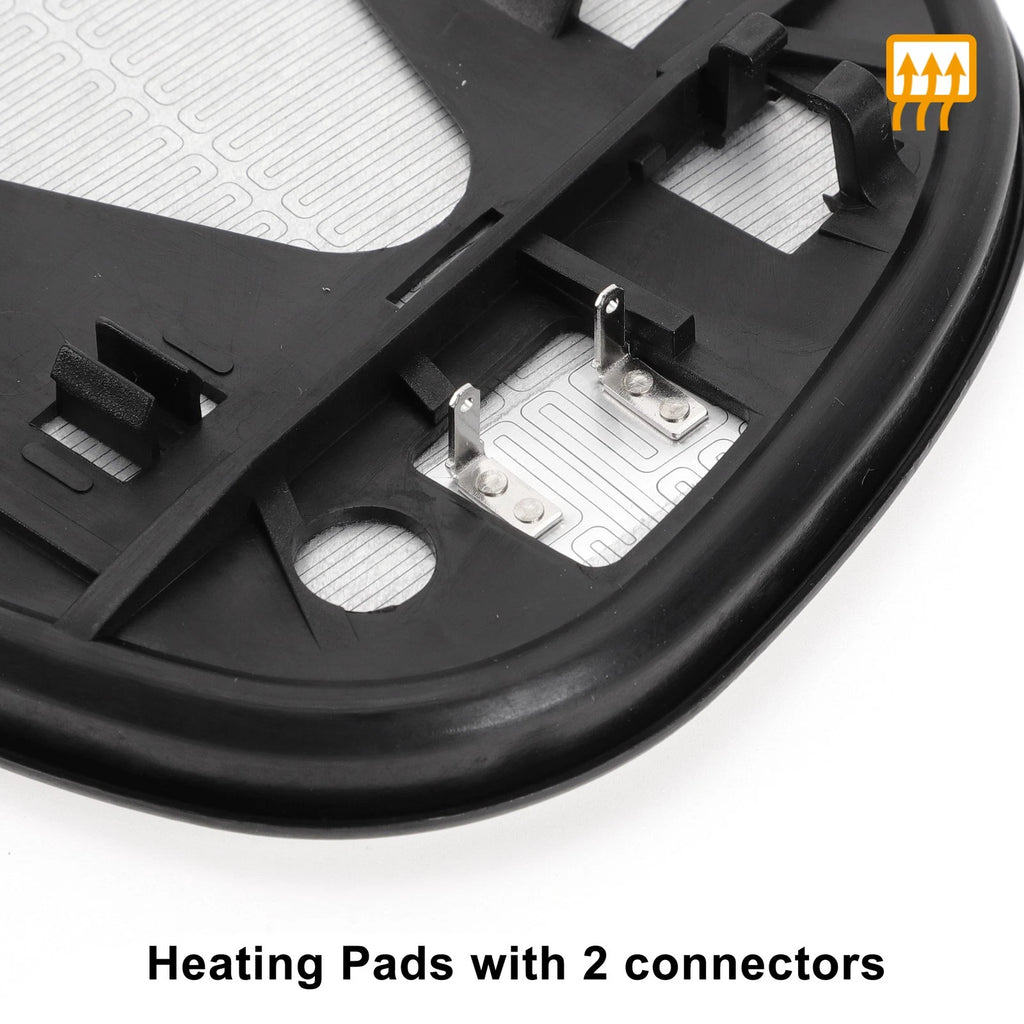 Left Side Heated White Mirror Glass for Toyota RAV4 (1994–2000)