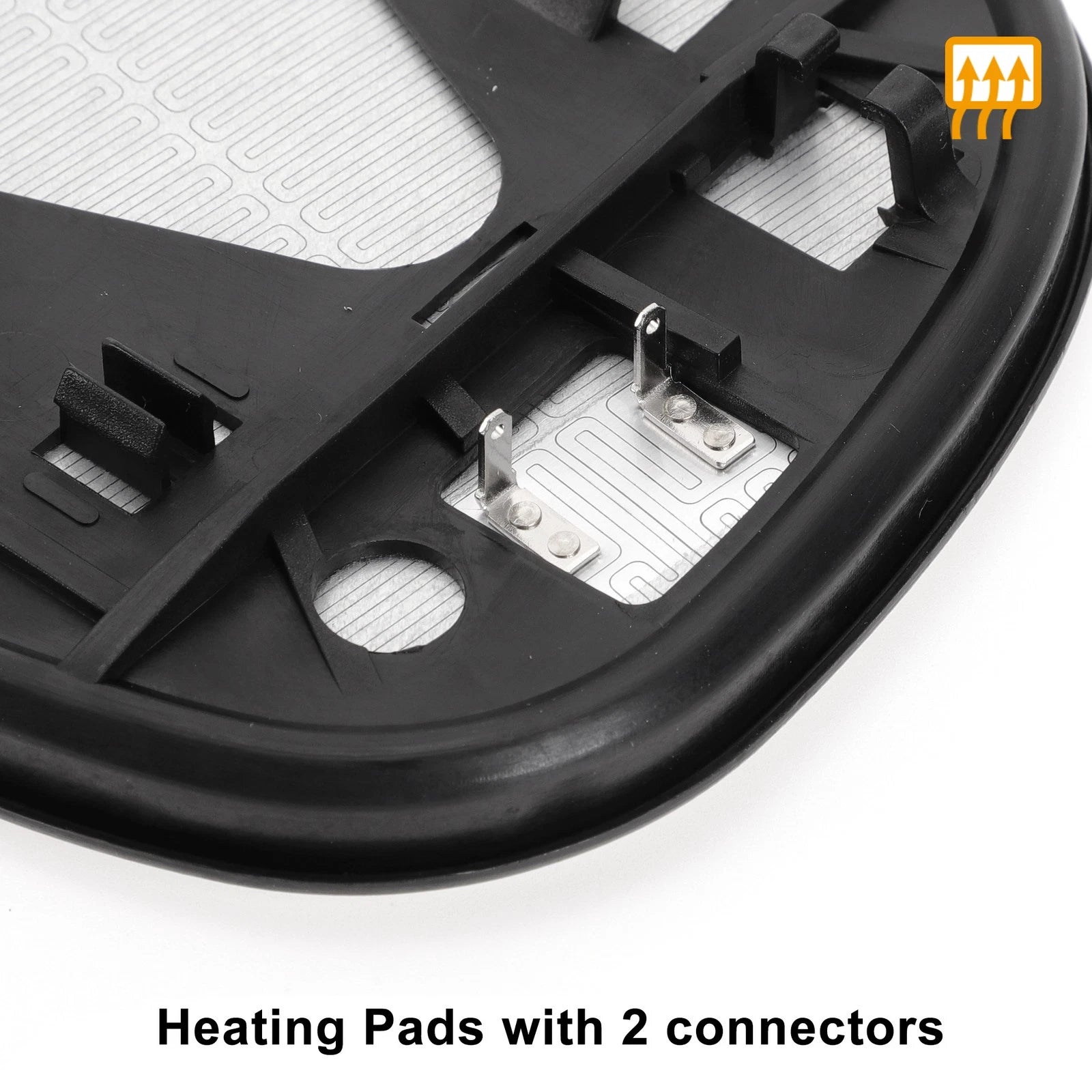 Left Side Heated White Mirror Glass for Toyota RAV4 (1994–2000)