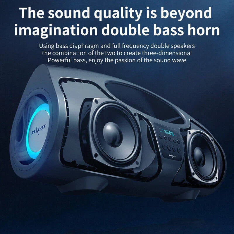 Powerful Karaoke Bluetooth Speaker with Mic for Boombox - Hand-held Speaker