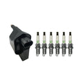 Hitachi Ignition Coil & 6 NGK Spark Plugs for Ram 1500 3.9 V6 (B1500)